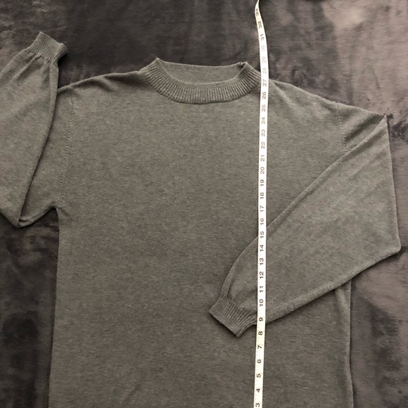 Vintage-LaVané Plain all Gray Crewneck Sweater L - Picture 4 of 8